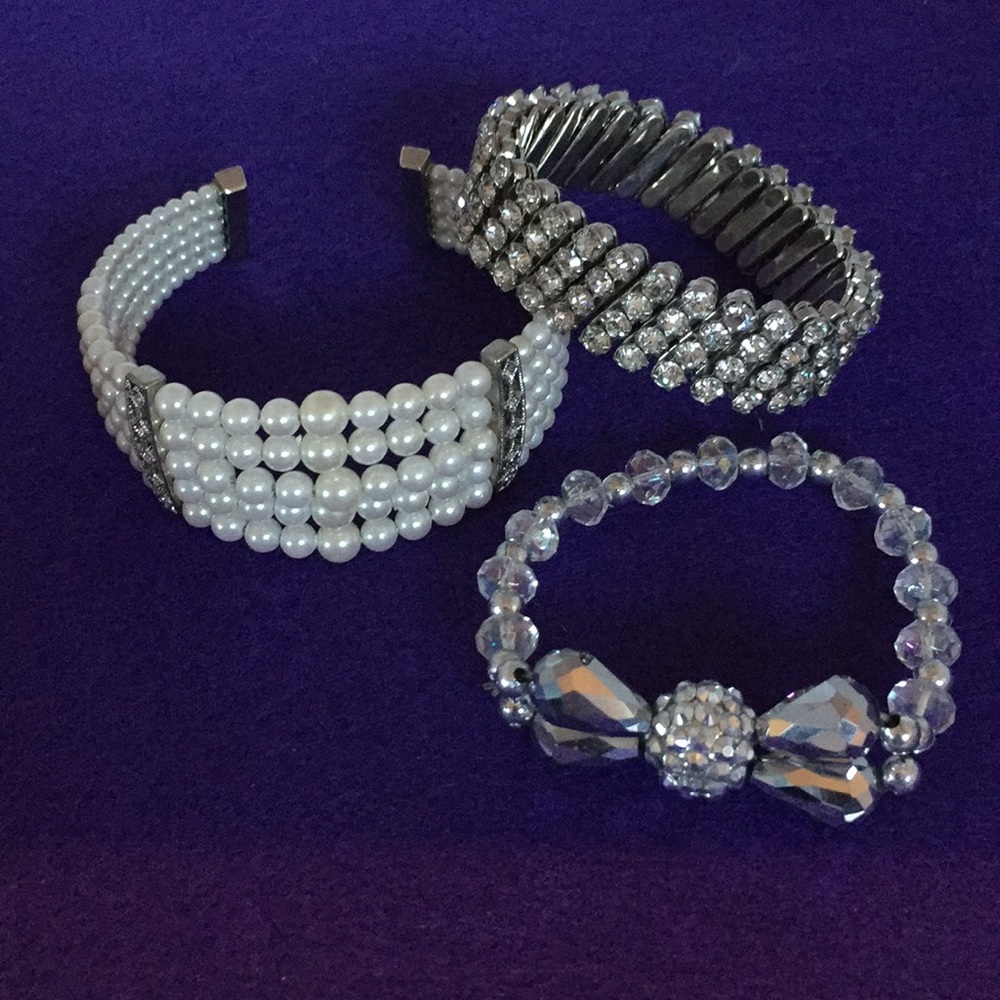3 Glitzy fun bracelets